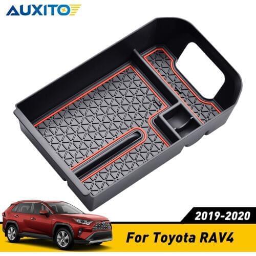 Car Central Armrest Box for Toyota RAV4 2019 2020 XA50 RAV 4 Accessories Stowing Tidying Center Console Organizer Car Styling