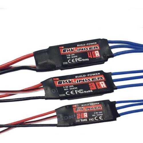 Skywalker 15A 20A 30A 40A 50A 60A 80A ESC Speed Controler With UBEC 2-3S For RC FPV Quadcopter RC Airplanes Helicopter 1pcs