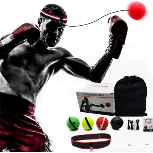 Boxing Reflex Speed Punch Ball MMA Raising Reaction Hand Eye Training For Punching Speed Reaction Agility Training Set