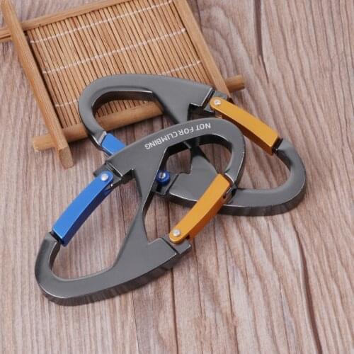 Big saleOutdoor Camping Tool 8 Shaped Carabiner Keychain Snap Clip Hook Hiking Buckle
