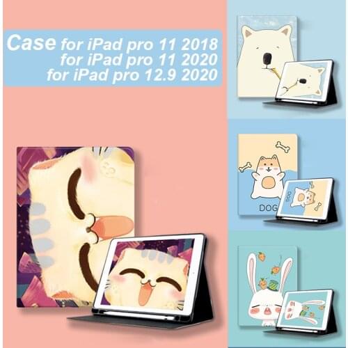 Case for IPad Pro 11 2018 2020 with Pencil Holder PU Leather Book Style Smart Cover for IPad Pro 12 9 12.9 Case 4th Gen 2020