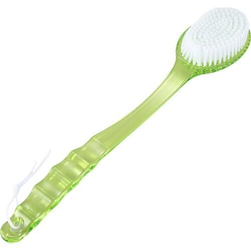 Long Handled Body Bath Shower Back Brush Scrubber Massager Disability Helper Green