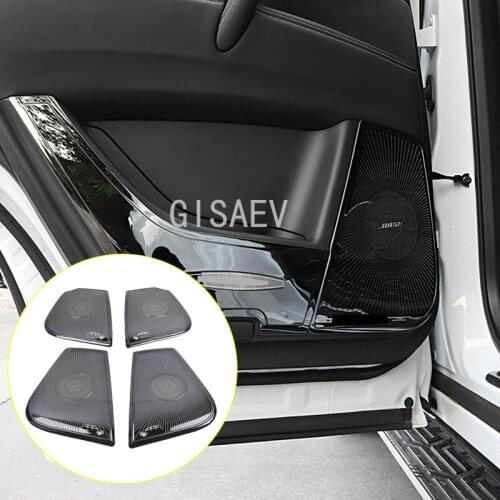 For 2016-2019 Nissan Patrol Y62 Armada stainless steel silver car door speaker stereo audio ring cover sound frame decoration