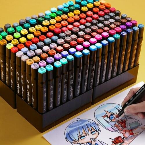 Sketching markers 30/40/80/168 Color Art set Supplies markers Marker Pens Manga Drawing Alcohol Based Sketch Felt-Tip Brush pen