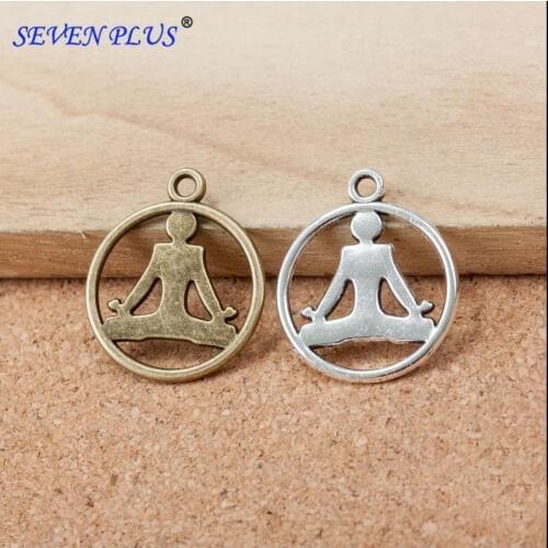 Good Quality 30 Pieces/Lot 23mm*20mm Diy Jewelry Making Sports Charm Yoga Charms
