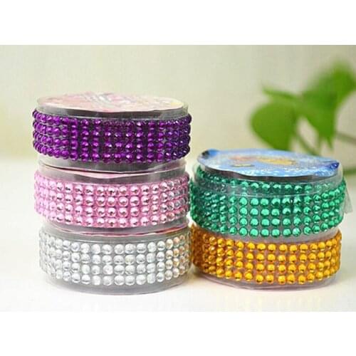 Fashion Lovely High Quality Self-Adhesive Acrylic Rhinestones Stick On Scrap Booking Craft Sticker Tape E7