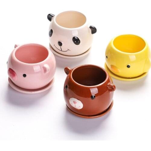 Cartoon pig plant pot kawaii pig Ceramic pots maceta casa cute flower pot succulente macetas decorativas home garden decor cactu