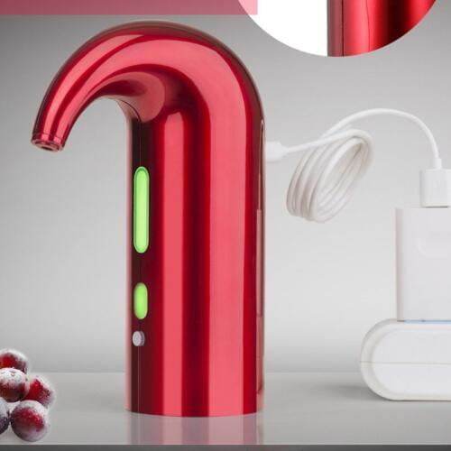 USB Rechargeable Spout Pourer Portable One-Touch electric Wine Aerator Pourer X4YD