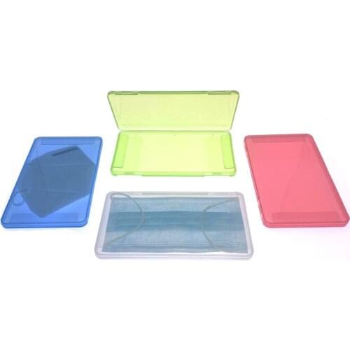 Portable Dustproof Moisture-proof Protection Transparent Childrens Student Mask Box Rectangular PP Mask Storage Box Mask Holder