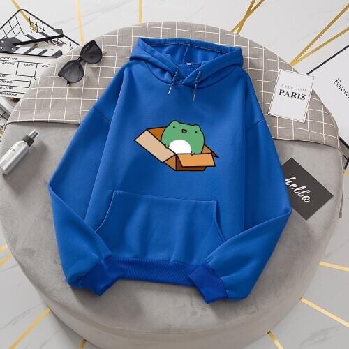 Frog Hoodie Harajuku Streetwear Oversized Gothic Kpop Clothes Vintage Best Friend Sweatshirts Winter Tracksuit Sudadera Mujer