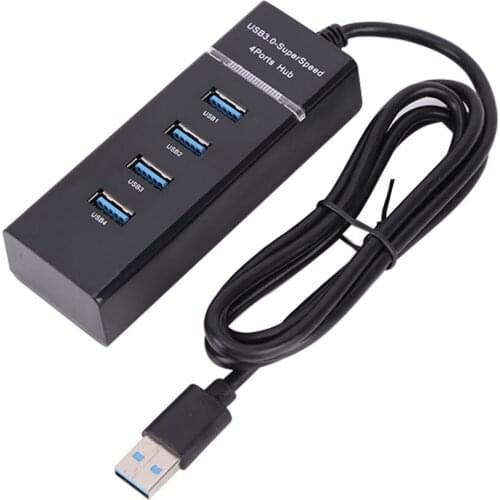 4 in 1 USB Splitter HUB Docking 5Gbps Multi USB 3.0 Adapter 4 Ports Extender Portable for Laptop Computer PC