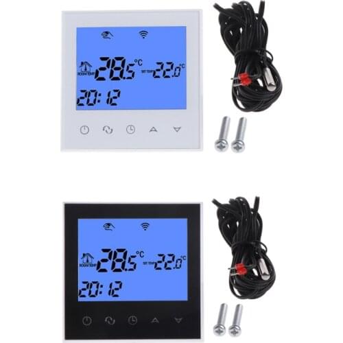 WiFi Thermostat Remote Control Electric Floor Heating System 12/16A Touch Screen