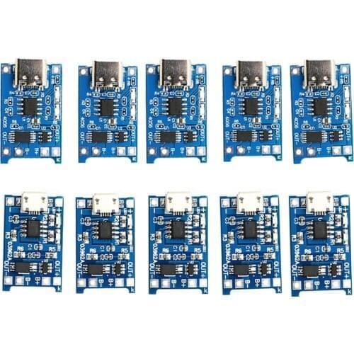 Type-C USB Micro USB 5V 3A Battery Charging Board 18650 batterie au Lithium chargeur module + Protection double fonctions