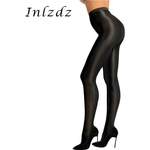 Womens Erotic Lingerie Stockings Pantyhose Tights Control Top Ultra Shimmery Stretch 70D Thickness Footed Silk Sexy Costume