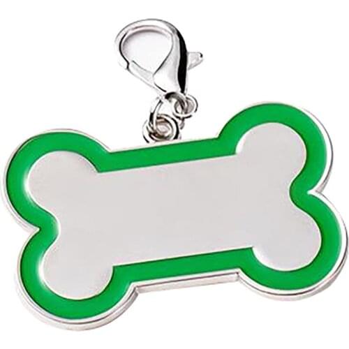 1pc Pet ID Tag Blank Bone Shape Alloy Rustproof Cat Tag Dog Name Tag For Puppies Pet Supplies Pet Accessories