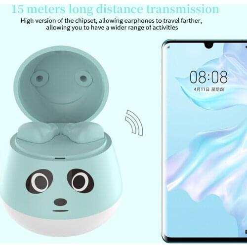 KINGSTAR Bluetooth Earphone With Microphone Mini Earbuds Cute Pet Cartoon 3D Stereo Headsets with Lovely Charging Box Girls Gift