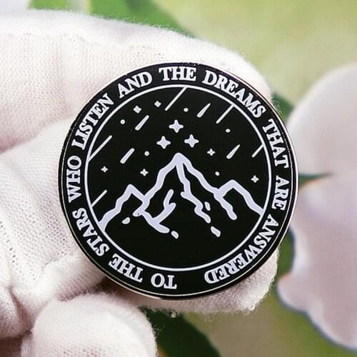 The Stars Who Listen and Dreams Are Answered Brooch Pins Enamel Metal Badges Lapel Pin Brooches Fashion Jewelry Accessories