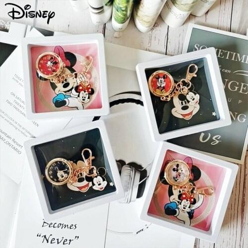 Disney Mickey Mouse Cartoon Pocket Watch Nurse Doctor Pocket Watches Backpack Pendant for Boys and Girls Lovely Jewelry Watch