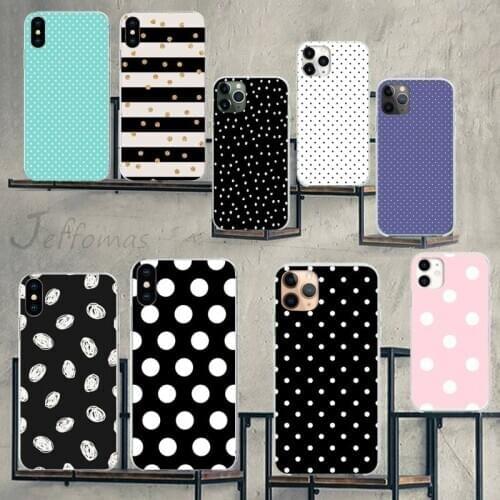 Polka dots Art Silver Star Phone Case Transparent for Samsung A71 S9 10 20 HUAWEI p30 40 honor 10i 8x xiaomi note 8 Pro 10t 11