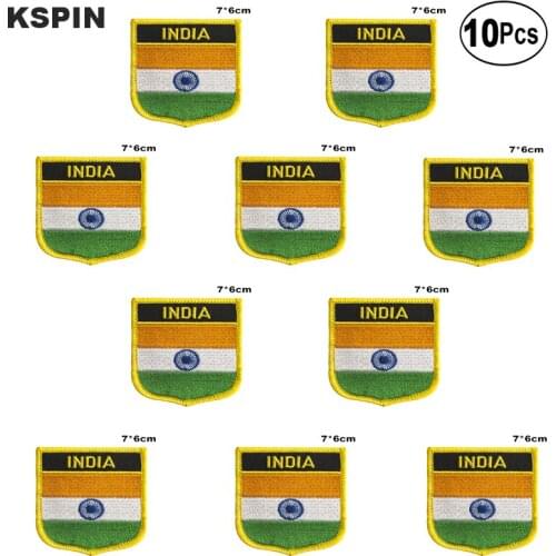 India Flag Embroidery Patches Iron on Saw on Transfer patches Sewing Applications for Clothes in Home&Garden