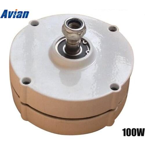 100W Permanent Magnet Generator 600RPM 12V 24VAC Alternator for Vertical or Horizontal Wind Generator