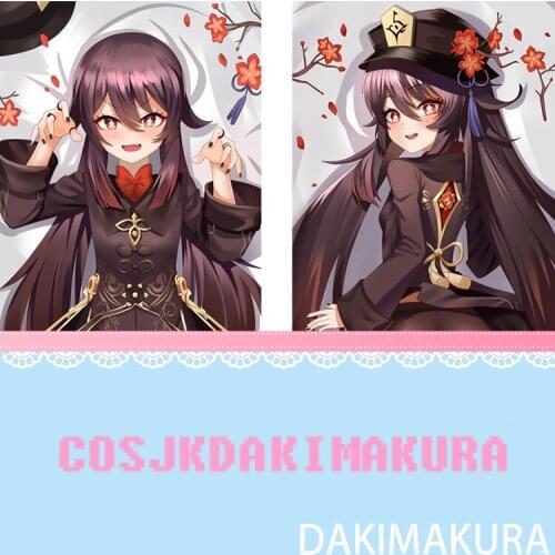 Genshin Impact Hu Tao Anime Game Female Dakimakura Body Hugging Pillow Cover Otaku Pillow Case High Quality Cosplay Xmas Gifts
