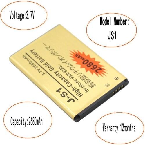 ISkyamS 20pcs/lot 2680mAh JS1 JS-1 Gold Replacement Battery For Blackberry Curve 9310 9315 9320 9220 9720 9230