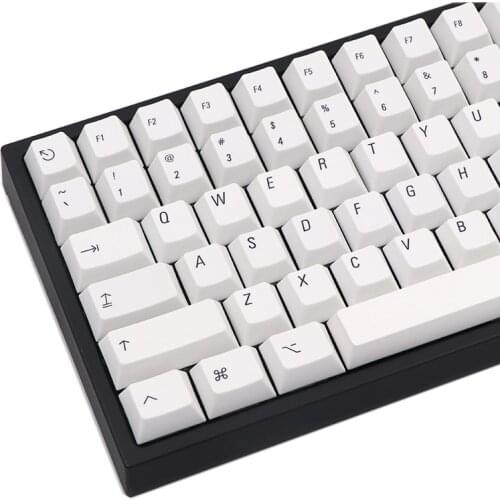 Keypro Minimalist White Keycaps 140Keys Dye Subbed Cherry Profile Keycap For Wired USB mechanical keyboard Cherry MX switch