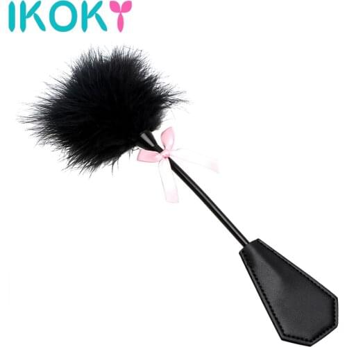 Leather Pompon Sex Whips Spanking Paddle Adults Games Nipple Clitoris Stimulator Flogger Anal Sex Toys for Women Couple Tools