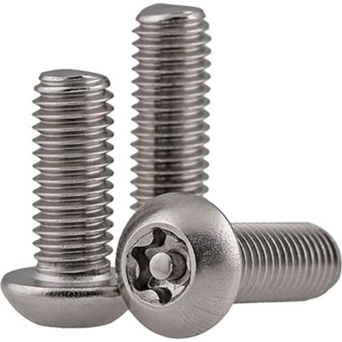 Button Head Torx Security Pin Screws 304 A2 Stainless Bolts M3 M4 M5