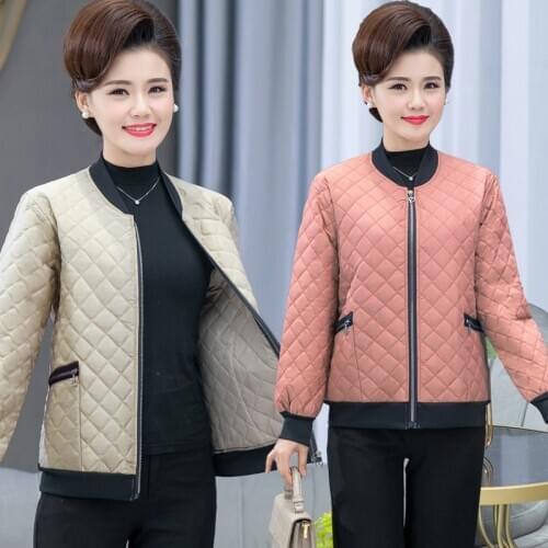 New Jacket women Spring Autumn Winter thin quilted Bomber jackets coat Woman basic Parkas Outerwear Female Clothings