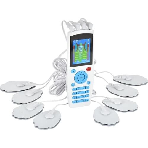 16 Modes TENS Therapy Massager 4 Output Electric EMS Nerve Muscle Stimulator Digital Pulse Health Care Body Massage Device