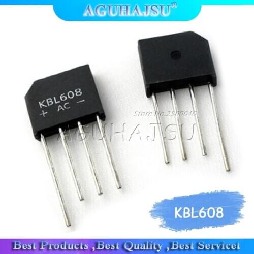 10PCS KBL608 bridge rectifier 6A 800V 100% new original quality assurance