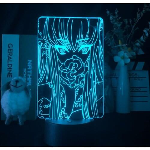 Touch Sensor Japanese Anime 3D Led Night Light Alarm Clock Base Light Manga Code Geass CC Valentine Gift Nightlight Halloween