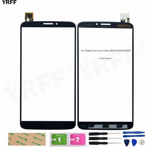 Front Glass Sensor Panel For Alcatel One Touch Hero 8020X 8020XD 8020 Touch Screen Digitizer Replacement