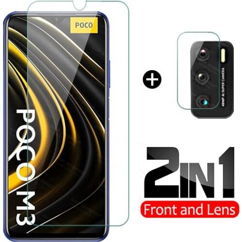 Camera lens film for xiaomi poco m3 tempered glas screen protector on for pocom3 poxo pocophone m3 foco pocophonem3 sheets 6.53"