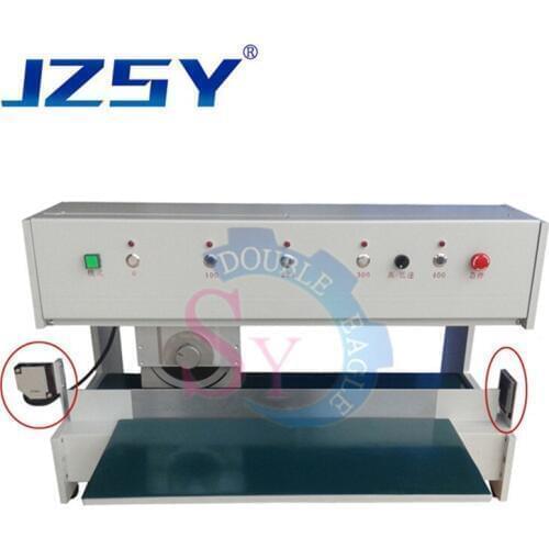 Industrial automatic aluminum fiber PCB separator/printed circuit board cutter machine with moveable cutting blade