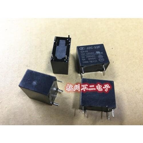Relay HF32F-024-HS 4-pin set of normally open 5A 250VAC JZC-32F-024-HS3
