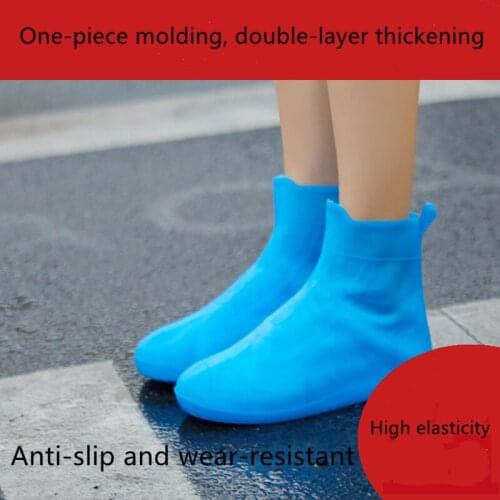 Rain boots, rainproof, sand-proof, thickened silicone shoe covers, outdoor camping reusable non-slip rain boots overshoes SP055