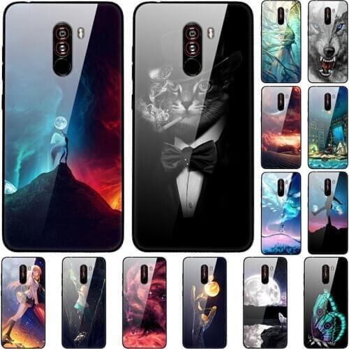 Glass Case For Xiaomi Pocophone F1 Tempered Glass Case Phone Case Phone Shell
