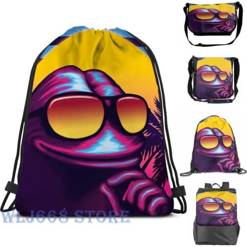 Funny graphic print shoulder Bags women Rare Outrun Pepe the Frog Single shoulder backpack travel for men Gym Bag