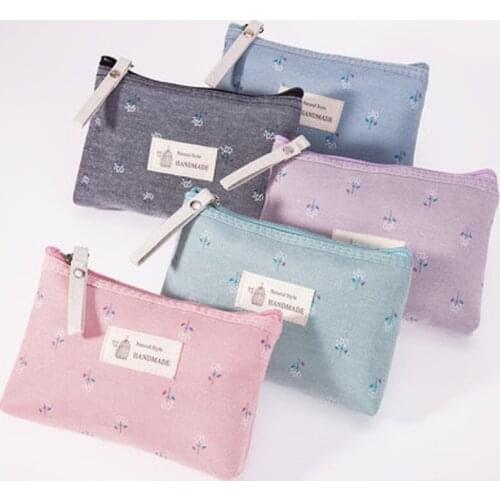 Printing Cosmetic Bag Women Handbag Travel Cosmetic Organizer Card Phone Lipstick Storage Pouch Girls Cute Coin Purse Zipper Bag