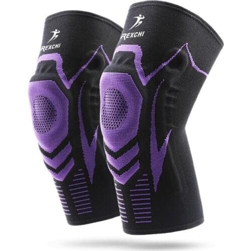 1pc Knee Support Elastice Fitness Sports Baskteball Running Knee Pads Protector Breath Pressurized Knee Sleeve Outdoor M-XL