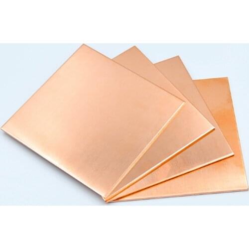 1pc 0.8-4mm Thick Pure Purple Cu Metal Plate Copper Sheet High Purity Foil Panel Home Industry DIY Supply Tool For Processing