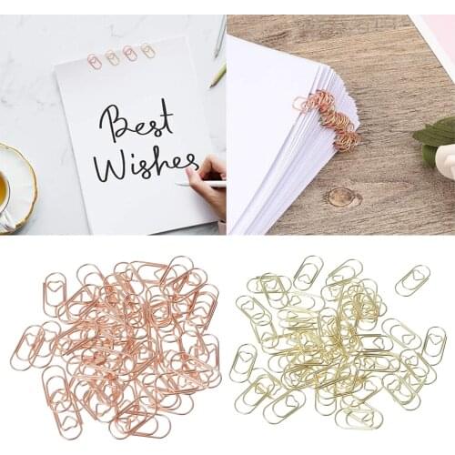 100Pcs Mini Heart Paper Clips Bookmark Planner Tools Scrapbooking Tools Memo Clip Metal Binder Paperclip