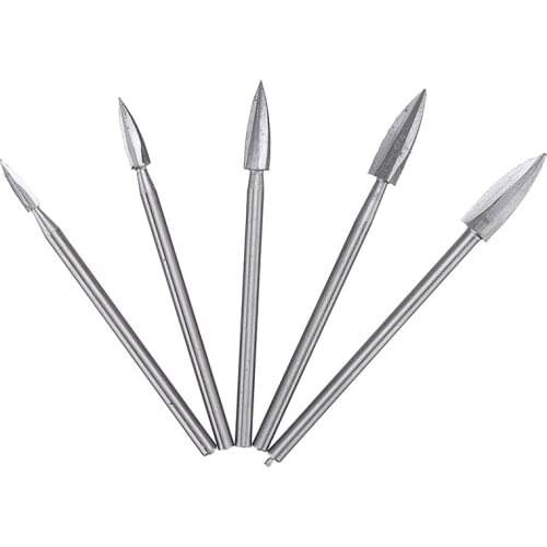 5PCS/SET Engraving Drill Bit Milling Cutter Wood Carving Root Tools Carbide Steel Cutting Knife Durable Carving Knives Set