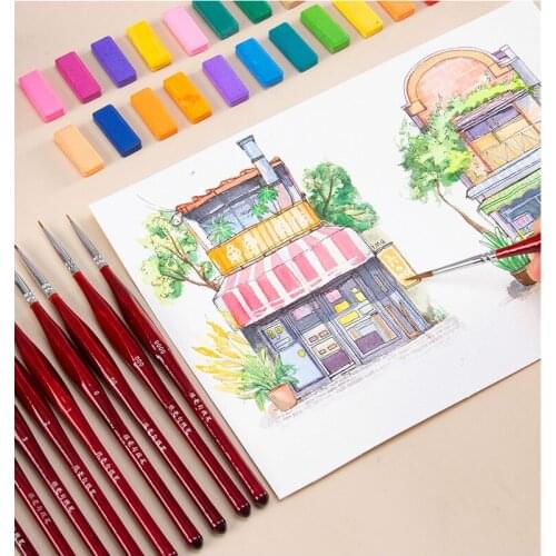 6Pcs/Set Paint By Numbers Brushes Extra Fine Detail Paint Brushes Artist Miniature Acrylic Paint Set For Oil Painting Gouache