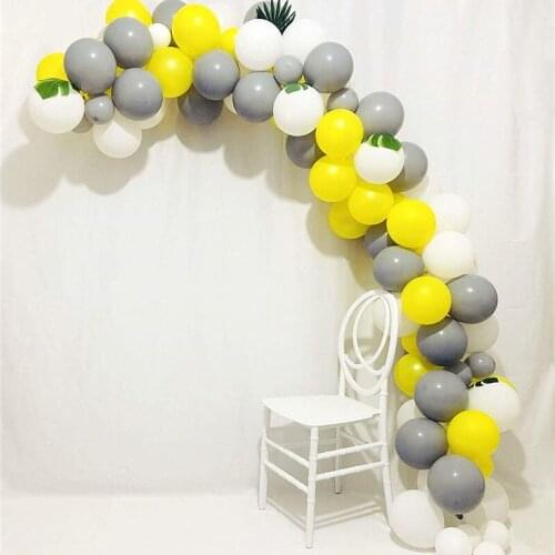 62pcs/lot Baby Shower Wedding Decorations Pink Gray Thick Matte Latex Balloon Garland Birthday Party Decor Supplies Globos