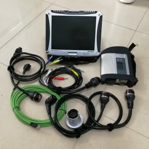 A+++Quality MB Star C4 SD Connect with Software V12/2020 Laptop CF19 I5 4G PC for star diagnosis c4 Diagnostic-Tool full kit