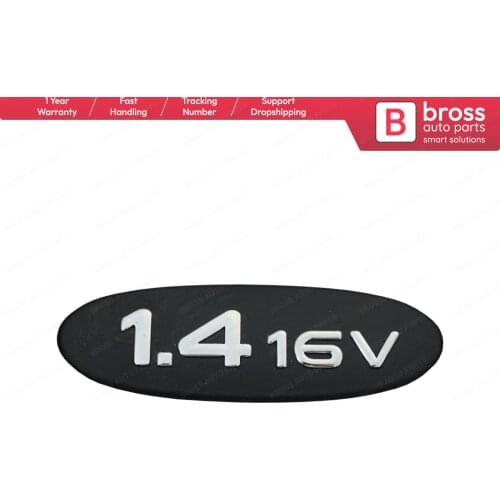 Bross BSP571 Black 1.4 16V Badge Monogram Emblem for Renault Clio MK2 1998-2000 Kangoo 1997-2002 OEM:77 00 438 091 / 7700438091